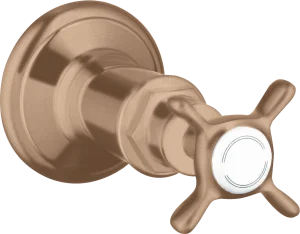 Axor Montreux Shut-off Valve For Concealed Installation With Cross Handle Brushed Red Gold