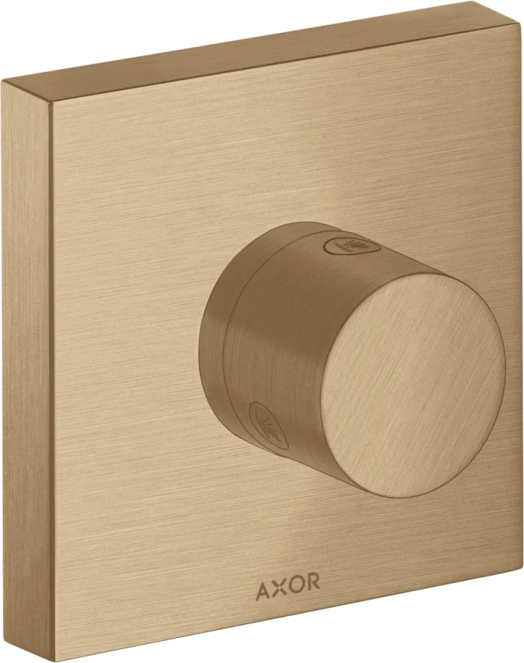 Axor Showersolutions Shut-off / Diverter Valve Trio / Quattro Shut-off / Diverter Valve 120 Mm X 120 Mm Square Brushed Bronze product image - Image 1