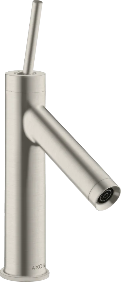 Axor Starck Single Lever Basin Mixer 90 With Pin Handle And Waste Stainless Steel Optic product image - Image 1