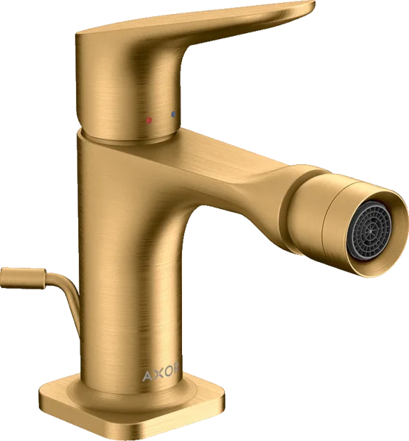 Axor Citterio M Single Lever Bidet Mixer With Pop-up Waste Brushed Brass product image - Image 1