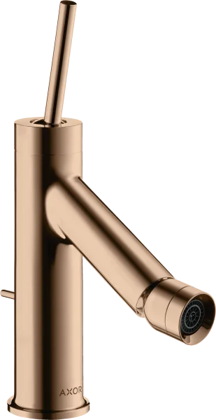 Axor Starck Single Lever Bidet Mixer With Pin Handle And Pop-up Waste Polished Red Gold