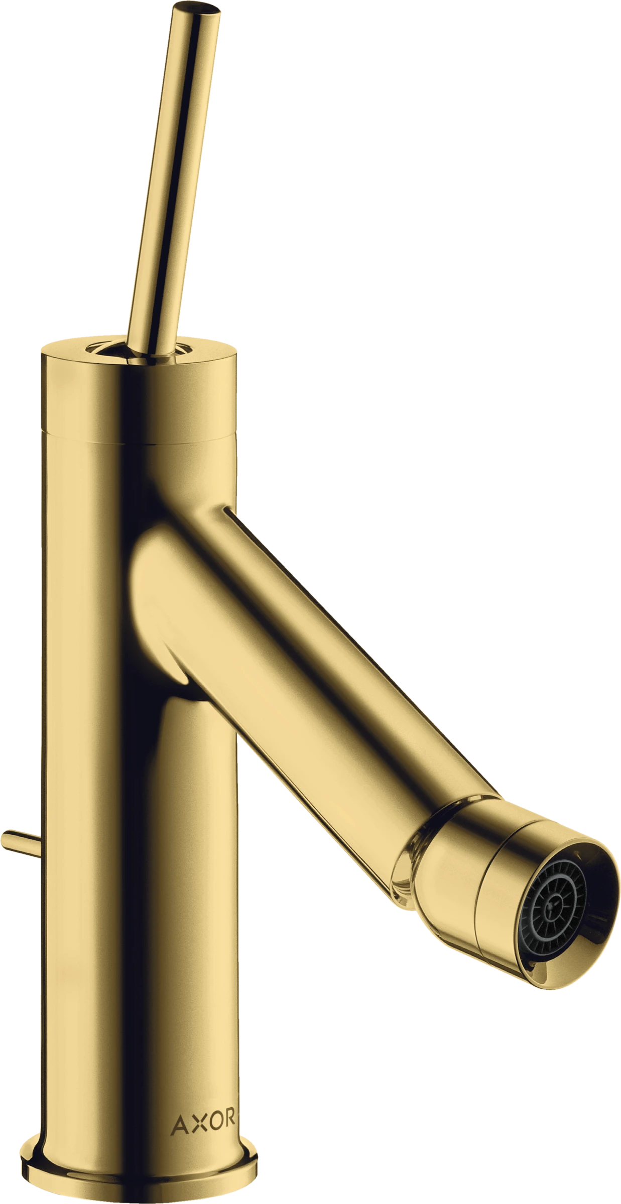 Axor Starck Single Lever Bidet Mixer With Pin Handle And Pop-up Waste Gold Polished