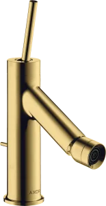 Axor Starck Single Lever Bidet Mixer With Pin Handle And Pop-up Waste Gold Polished