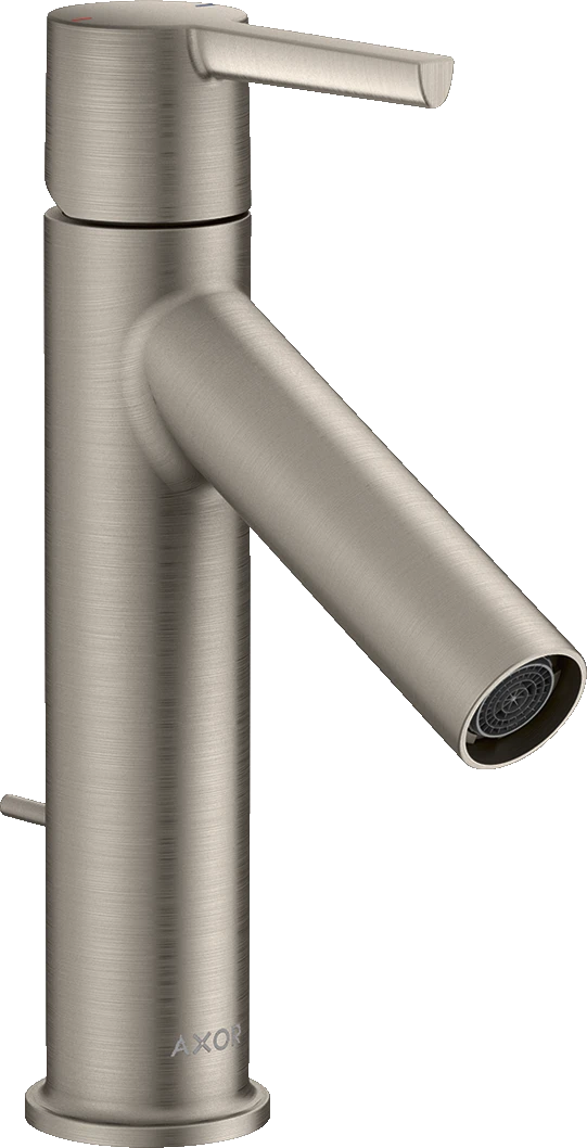 Axor Starck Single Lever Basin Mixer 100 With Lever Handle And Pop-up Waste Stainless Steel
