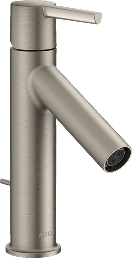 Axor Starck Single Lever Basin Mixer 100 With Lever Handle And Pop-up Waste Stainless Steel Optic product image - Image 1