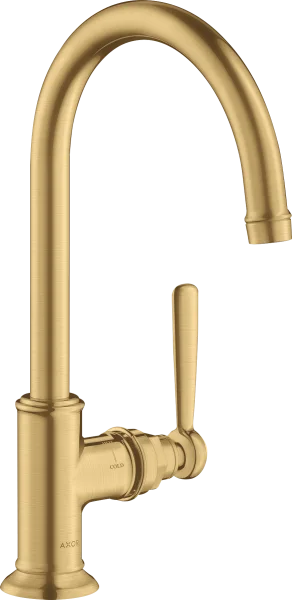 Axor Montreux Single Lever Basin Mixer 210 With Lever Handle Without Waste Gold Brushed
