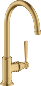 Axor Montreux Single Lever Basin Mixer 210 With Lever Handle Without Waste Gold Brushed