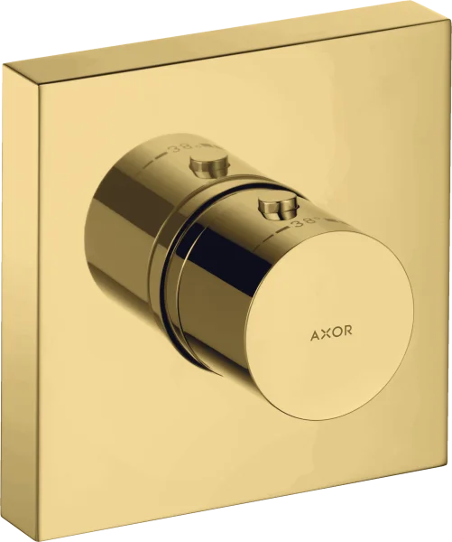 Axor Showersolutions Thermostatic Module 120/120 Square For Concealed Installation Gold Polished