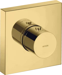Axor Showersolutions Thermostatic Module 120/120 Square For Concealed Installation Gold Polished