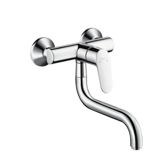 Hansgrohe Focus M41 Single Lever Kitchen Mixer Wall-mounted, Single Spray Mode Chrome detail view - Image 2