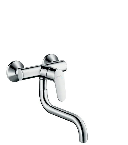 Hansgrohe Focus M41 Single Lever Kitchen Mixer Wall-mounted, Single Spray Mode Chrome