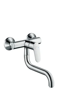 Hansgrohe Focus M41 Single Lever Kitchen Mixer Wall-mounted, Single Spray Mode Chrome