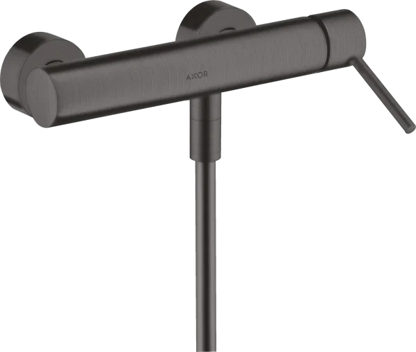 Axor Starck Single Lever Manual Shower Mixer For Exposed Installation With Pin Handle Brushed Black Chrome
