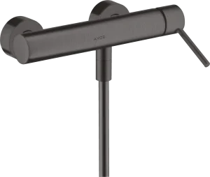 Axor Starck Single Lever Manual Shower Mixer For Exposed Installation With Pin Handle Brushed Black Chrome