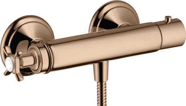 Axor Montreux Thermostatic Shower Mixer Exposed 360 X 135 X 105mm Rose Gold/gold - Polished