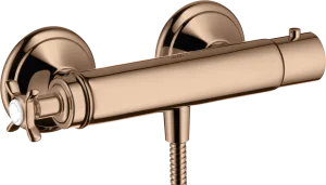 Axor Montreux Thermostatic Shower Mixer Exposed 360 X 135 X 105mm Rose Gold/gold - Polished