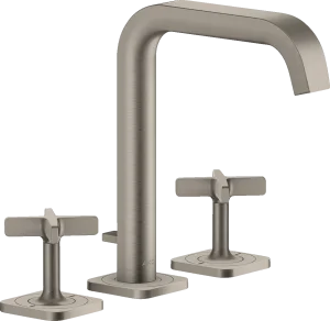 Axor Citterio E 3-hole Basin Mixer 170 With Escutcheons And Pop-up Waste Stainless Steel