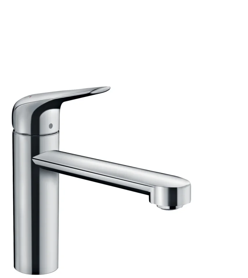 Hansgrohe Focus M42 Single Lever Kitchen Mixer 120 Coolstart, Ecoselection, Single Spray Mode Chrome product image - Image 1