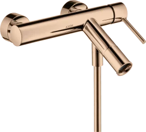 Axor Starck Single Lever Manual Bath Mixer For Exposed Installation With Pin Handle Polished Red Gold