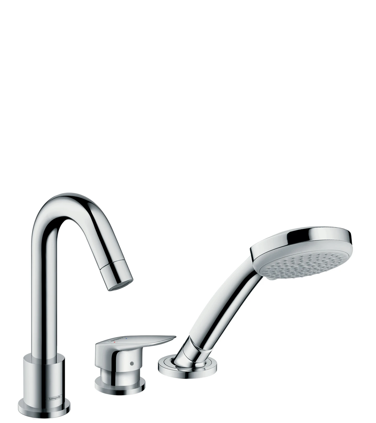 Hansgrohe Logis 3-hole Rim-mounted Single Lever Bath Mixer For Secuflex Chrome