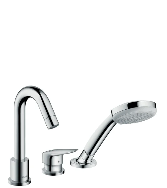 Hansgrohe Logis 3-hole Rim-mounted Single Lever Bath Mixer For Secuflex Chrome