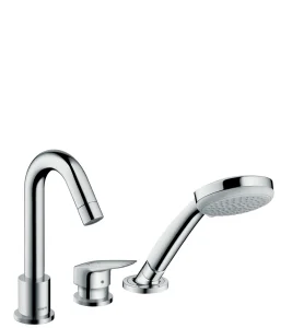 Hansgrohe Logis 3-hole Rim-mounted Single Lever Bath Mixer For Secuflex Chrome