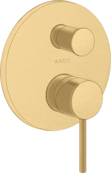 Axor Starck Single Lever Manual Bath Mixer For Concealed Installation With Pin Handle And Integrated Backflow Prevention Gold Brushed