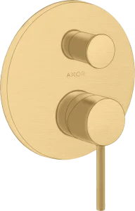 Axor Starck Single Lever Manual Bath Mixer For Concealed Installation With Pin Handle And Integrated Backflow Prevention Gold Brushed