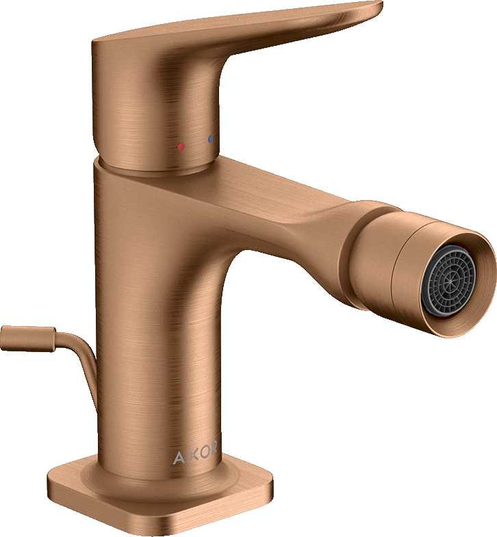 Axor Citterio M Single Lever Bidet Mixer With Pop-up Waste Brushed Bronze