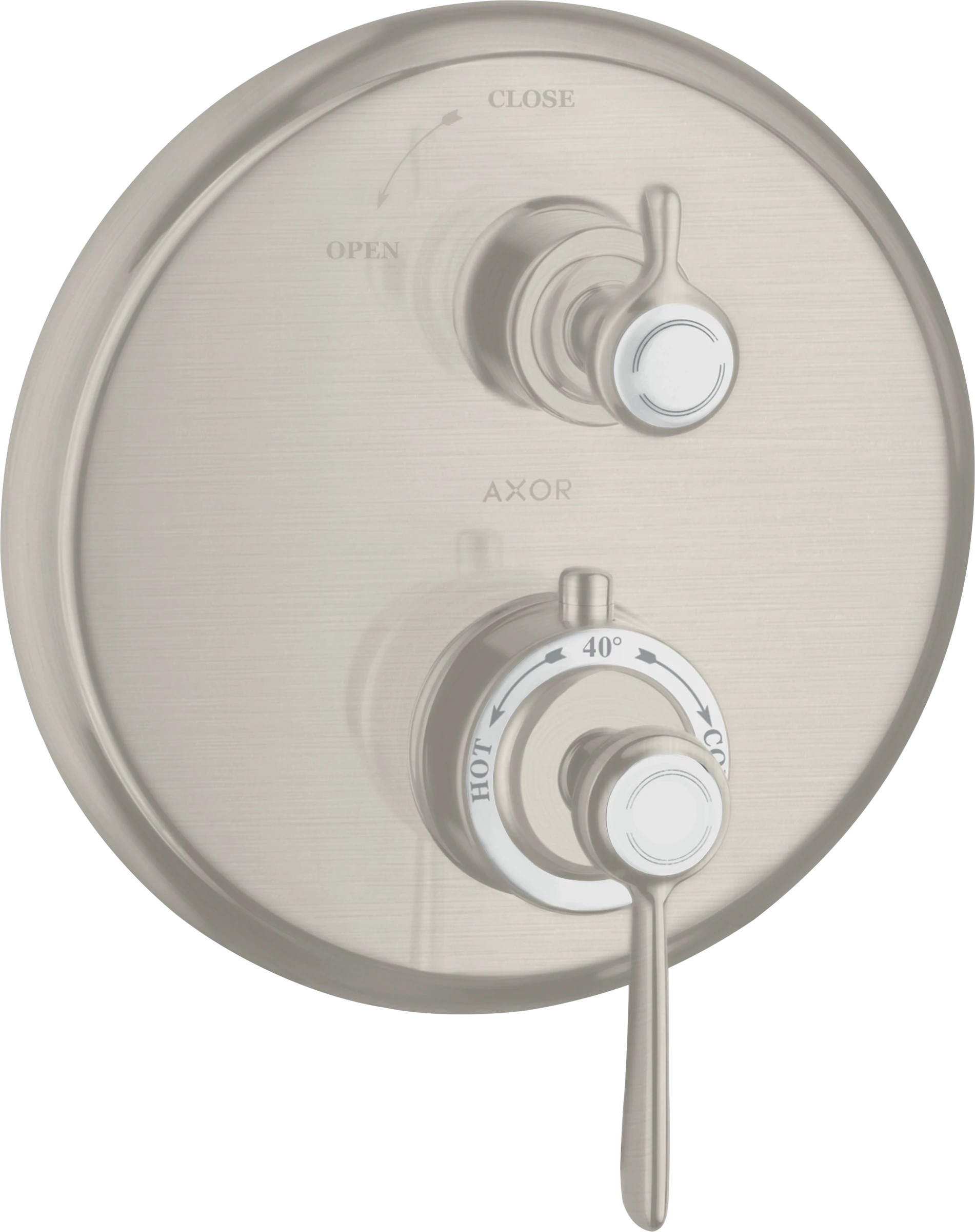 Axor Montreux Thermostatic Mixer For Concealed Installation With Lever Handle And Shut-off Valve Stainless Steel