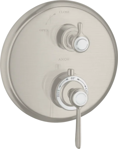 Axor Montreux Thermostatic Mixer For Concealed Installation With Lever Handle And Shut-off Valve Stainless Steel