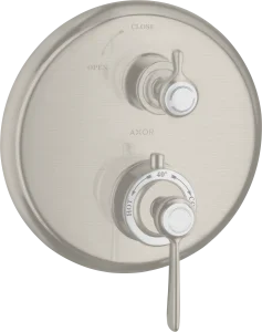 Axor Montreux Thermostatic Mixer For Concealed Installation With Lever Handle And Shut-off Valve Stainless Steel