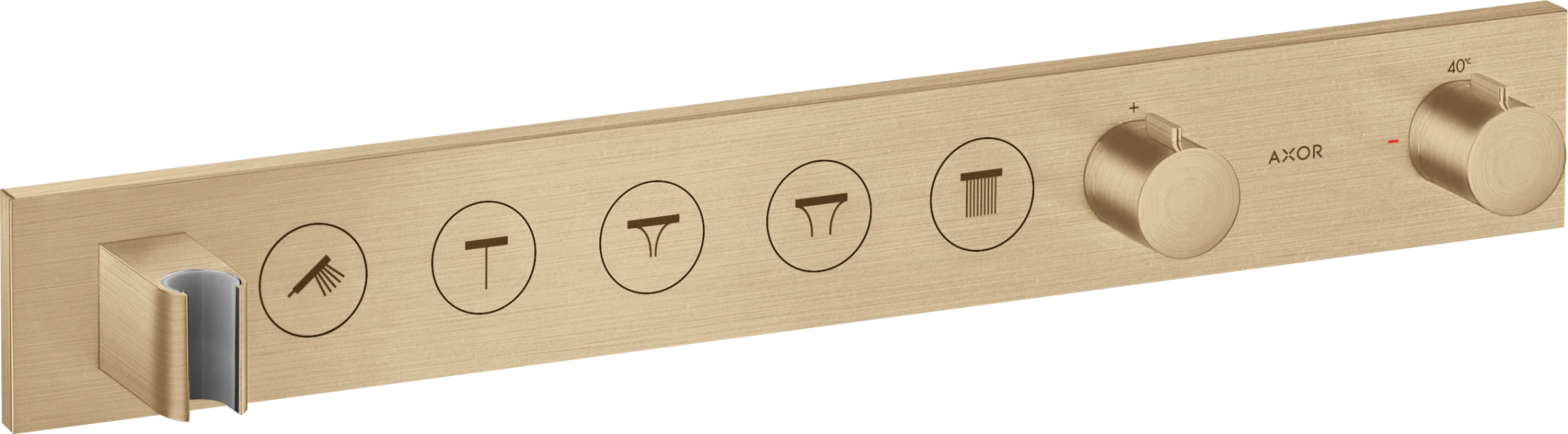 Axor Showersolutions Thermostatic Module Select 670/90 For Concealed Installation For 5 Outlets Brushed Bronze
