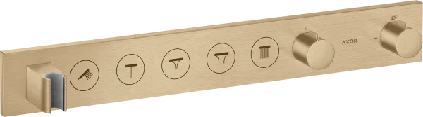 Axor Showersolutions Thermostatic Module Select 670/90 For Concealed Installation For 5 Outlets Brushed Bronze
