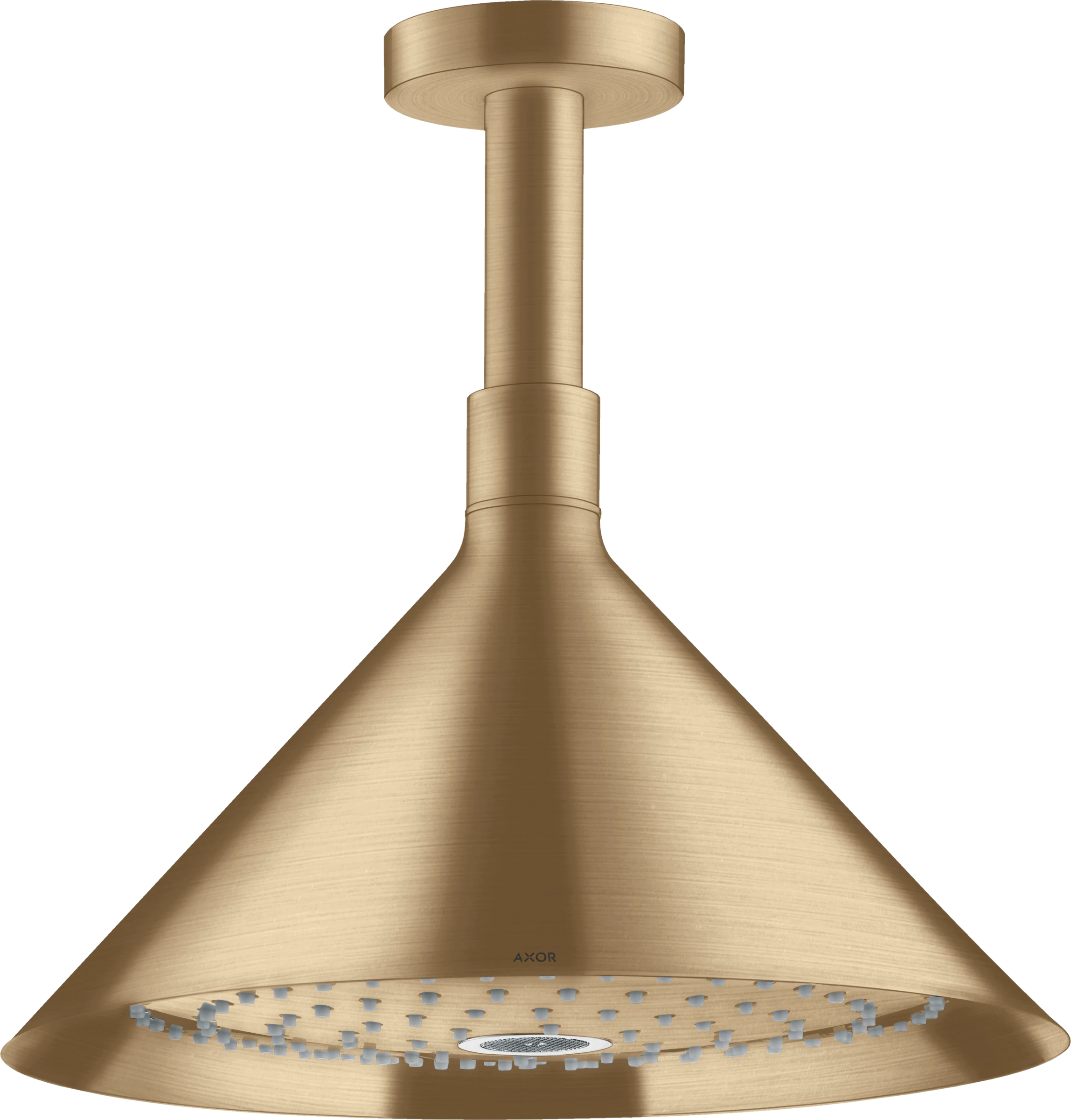 Axor Showers/front Overhead Shower 240 2jet With Ceiling Connector Brushed Bronze
