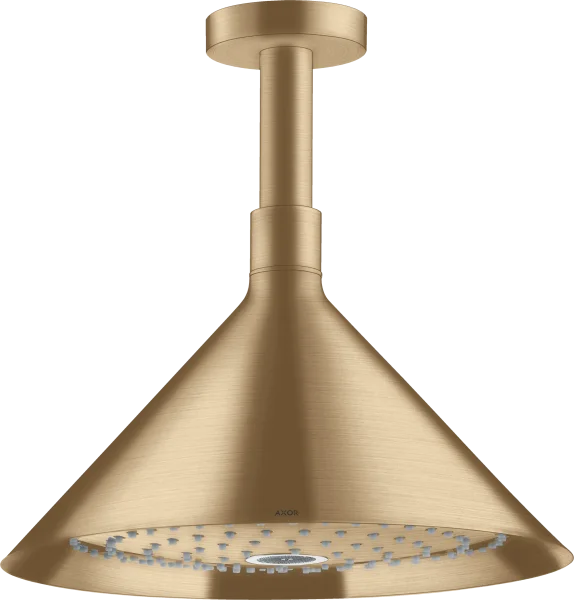 Axor Showers/front Overhead Shower 240 2jet With Ceiling Connector Brushed Bronze