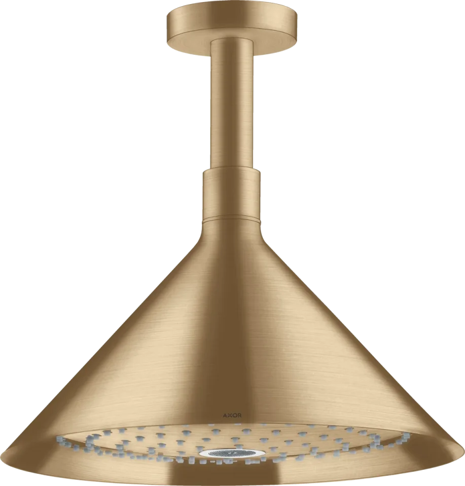 Axor Showers/front Overhead Shower 240 2jet With Ceiling Connector Brushed Bronze product image - Image 1