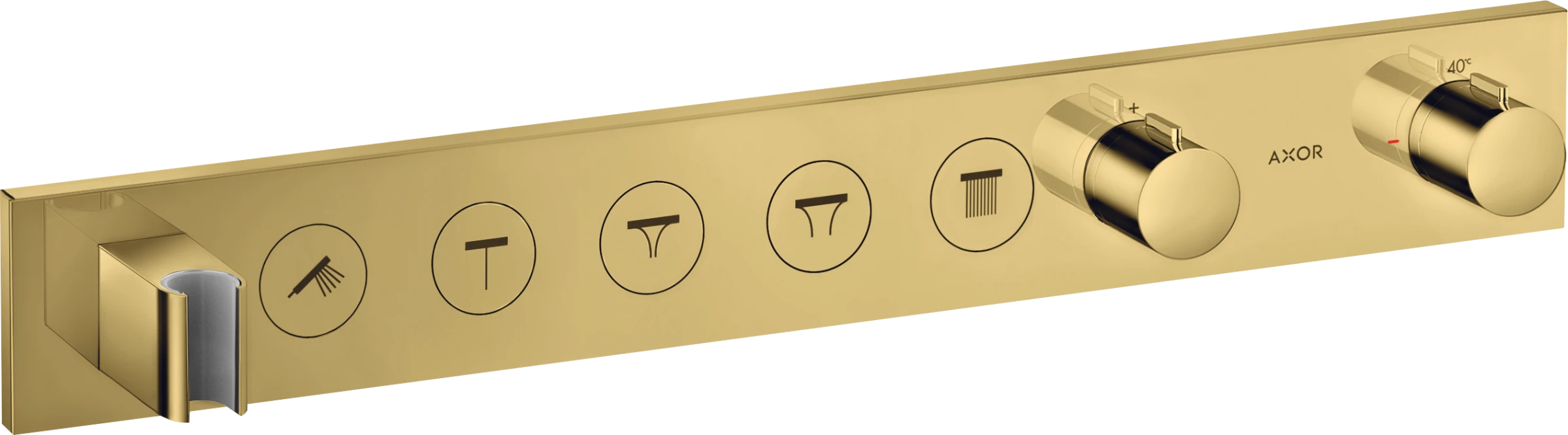 Axor Showersolutions Thermostatic Module Select 670/90 For Concealed Installation For 5 Outlets Gold Polished