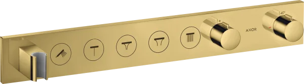 Axor Showersolutions Thermostatic Module Select 670/90 For Concealed Installation For 5 Outlets Gold Polished