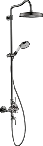 Axor Montreux Showerpipe With Thermostatic Mixer And 1jet Overhead Shower 240 Polished Black Chrome