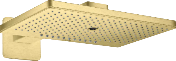 Axor Showersolutions Overhead Shower 460/300 3jet With Shower Arm And Softsquare Escutcheon Brushed Brass