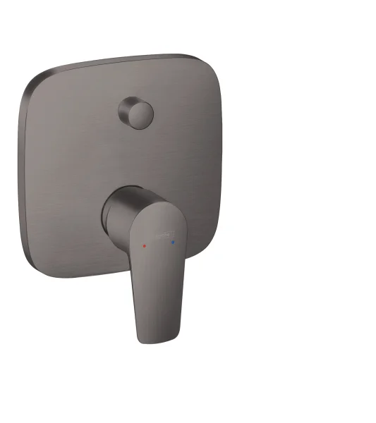 Hansgrohe Talis E Single Lever Manual Bath Mixer For Concealed Installation With Integrated Backflow Prevention Brushed Black Chrome