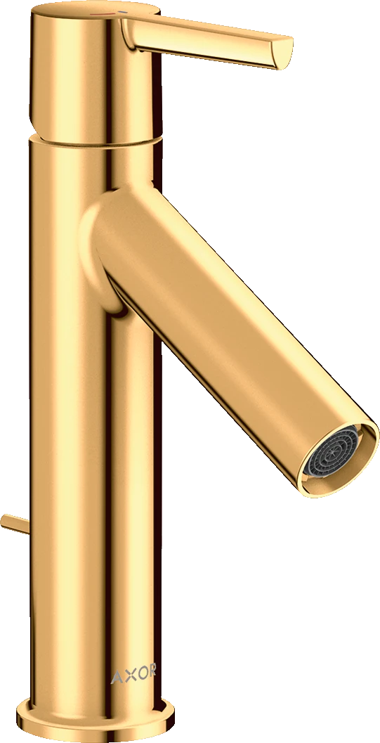 Axor Starck Single Lever Basin Mixer 100 Coolstart With Lever Handle And Pop-up Waste Gold Polished