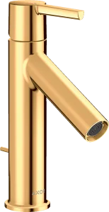 Axor Starck Single Lever Basin Mixer 100 Coolstart With Lever Handle And Pop-up Waste Gold Polished