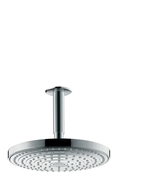 Hansgrohe Raindance Select S Overhead Shower 240 2jet Ecosmart With Ceiling Connector Chrome