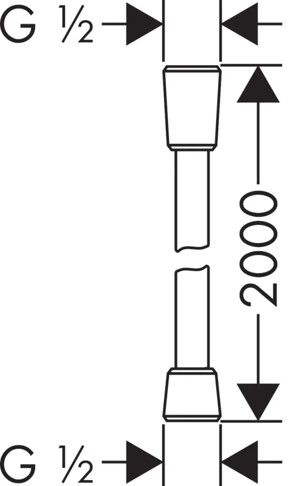 Hansgrohe Isiflex Shower Hose 200 Cm Brushed Nickel detail view - Image 2