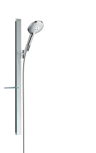 Hansgrohe Raindance Select S Shower Set 120 3jet Ecosmart With Unica'e Shower Rail 90 Cm And Shelf Chrome