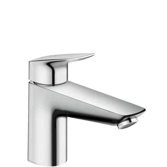 Hansgrohe Logis Single Lever Manual Bath Mixer Monotrou Chrome detail view - Image 2