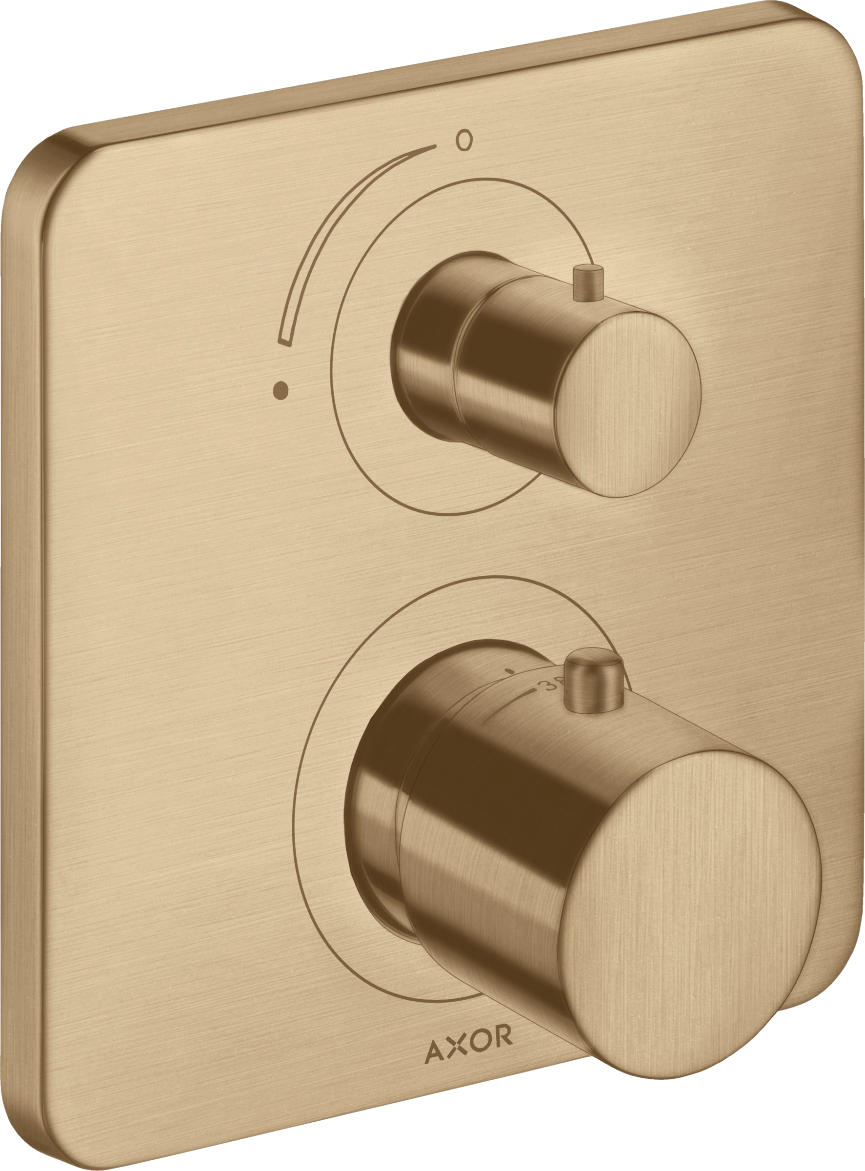 Axor Citterio M Thermostatic Mixer For Concealed Installation With Shut-off Valve Brushed Bronze