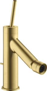 Axor Starck Single Lever Bidet Mixer With Pin Handle And Pop-up Waste Brushed Brass